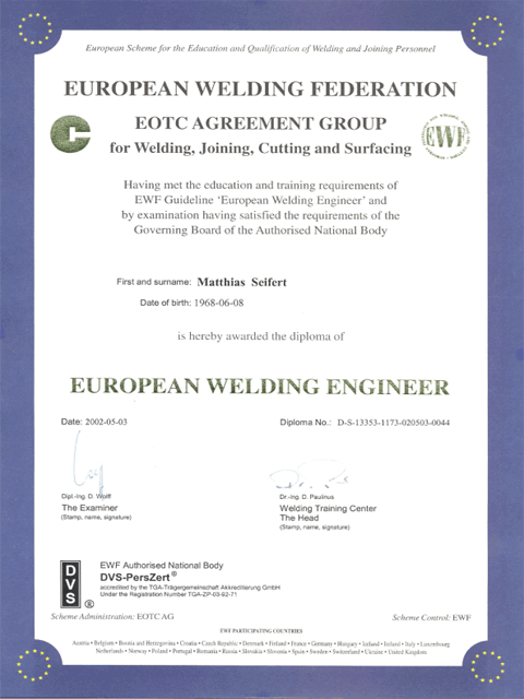 EWE (European Welding Engineer)