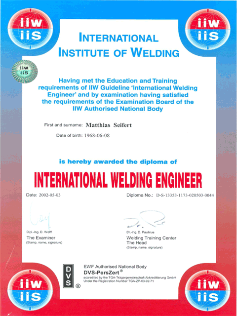 IWE (International Welding Engineer)
